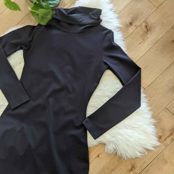 SUSANA MONACO -   Navy Long Sleeve Turtleneck Mini Dress - Picture 5 of 9